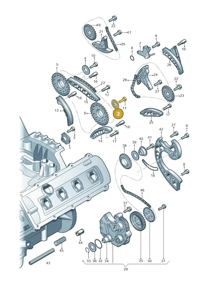 079109435G — Audi Q7 qu. 3.0 TDI (2009-2015) diagram 291109620, position 3