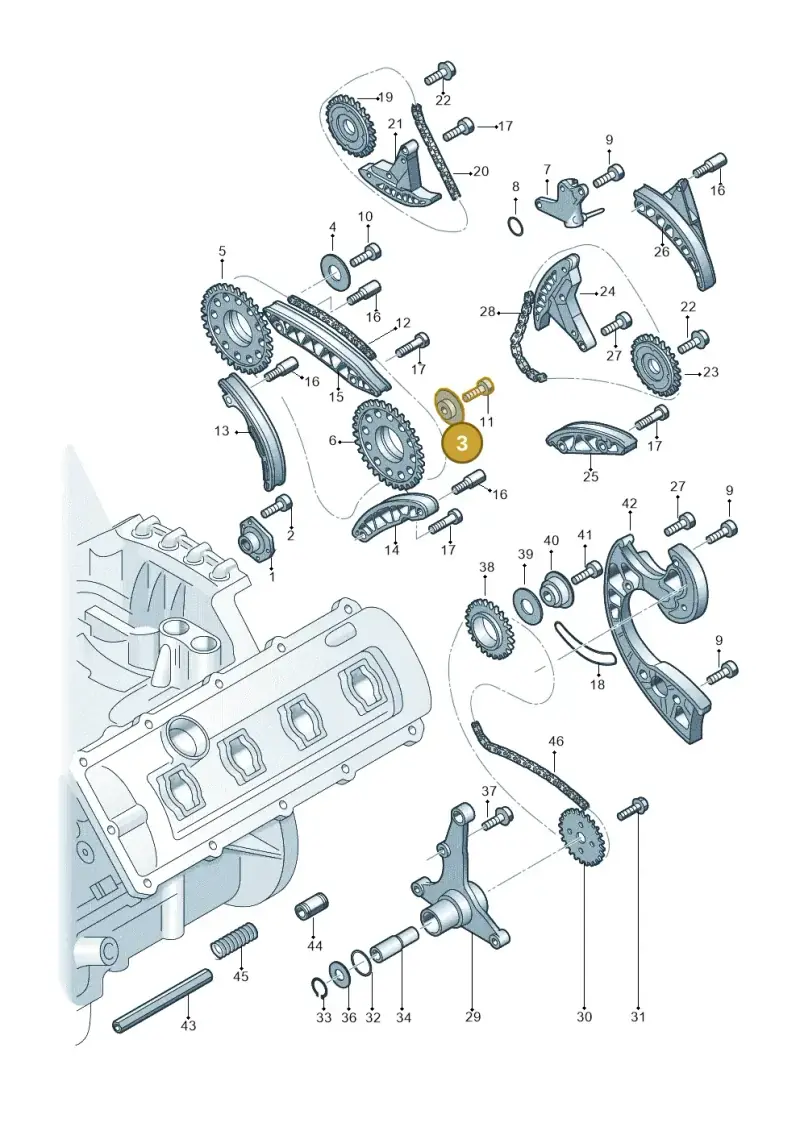 079109435G — Audi A8L qu. 3.0 TDI (2013-2018) diagram 771109820, position 3