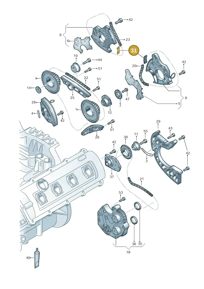079109470A — Audi A6 2.0 tdi (2010-2015) diagram 717109350, position 31