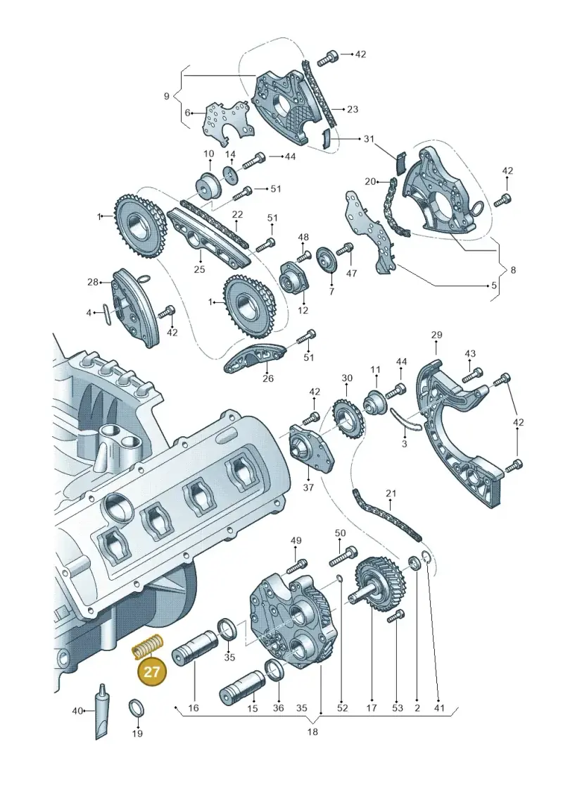 079109481C — Audi Q7 qu. 3.0 TDI (2009-2015) diagram 493109300, position 27