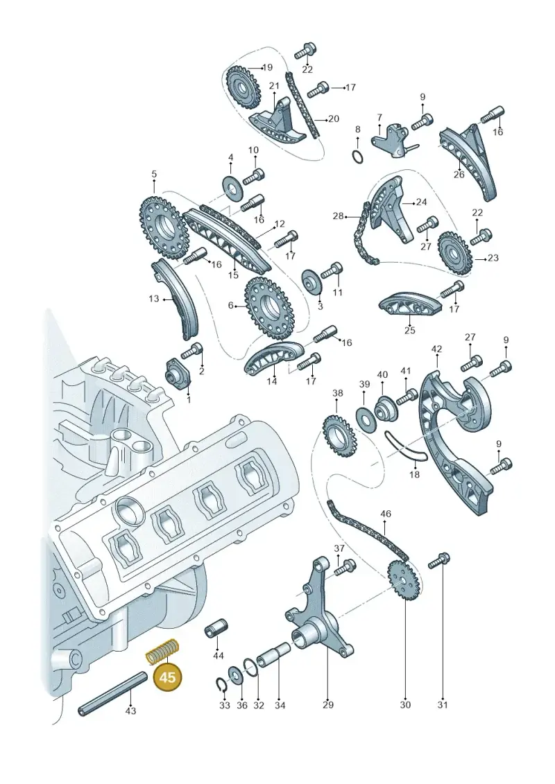 079109481C — Audi A8L qu. 3.0 TDI (2013-2018) diagram 771109820, position 45