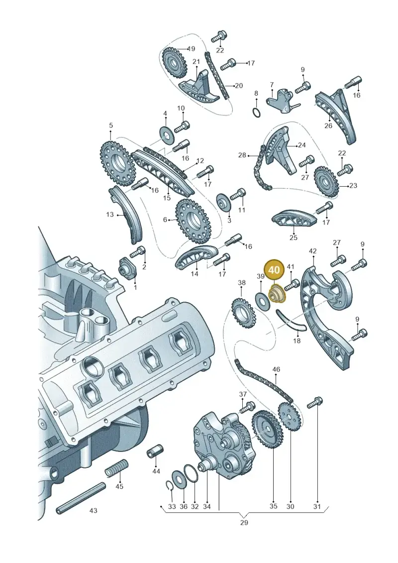 079109512E — Audi Q7 qu. 3.0 TDI (2009-2015) diagram 291109620, position 40