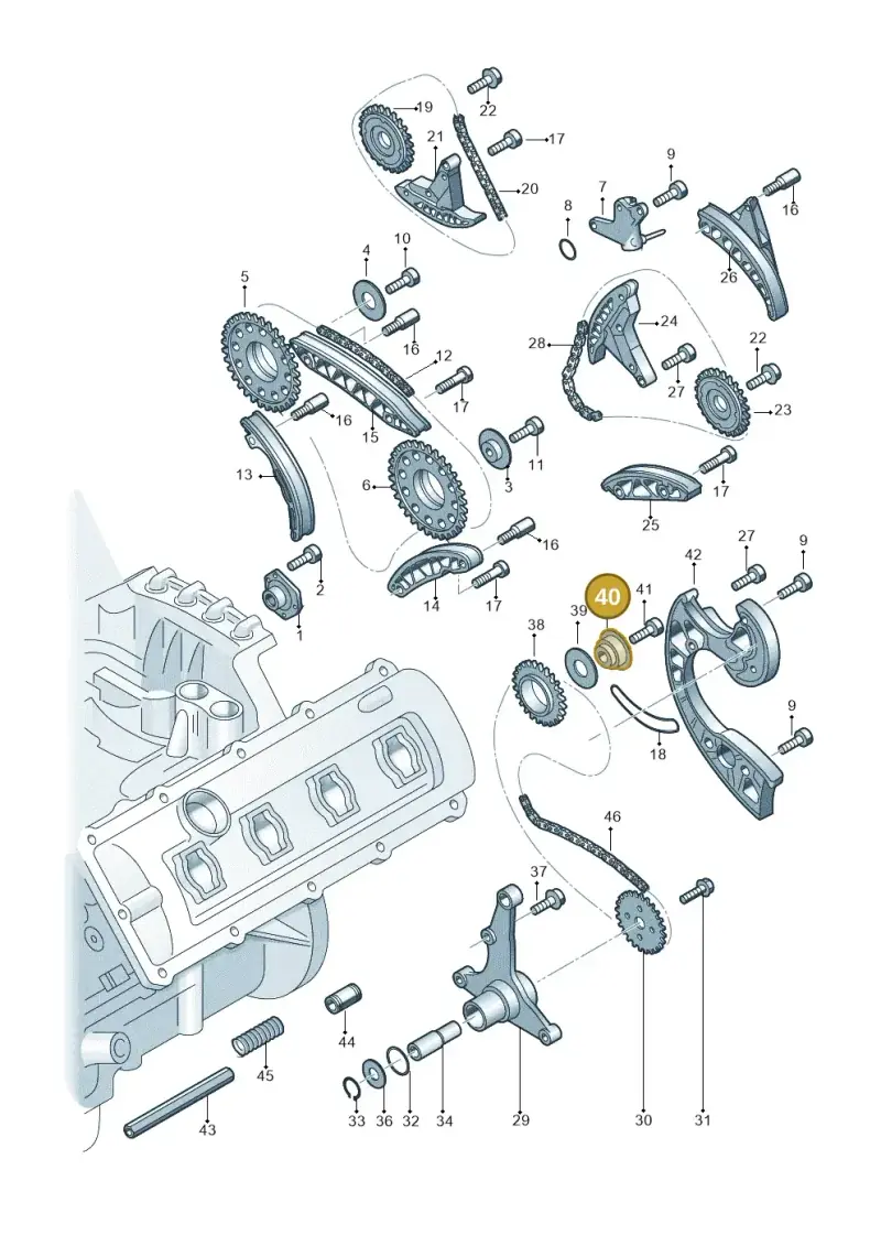 079109512E — Audi A8L qu. 3.0 TDI (2013-2018) diagram 771109820, position 40