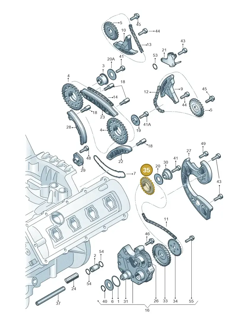 079109570AD — Audi A8/S8/qu. lang (2003-2007) diagram 291109600, position 35