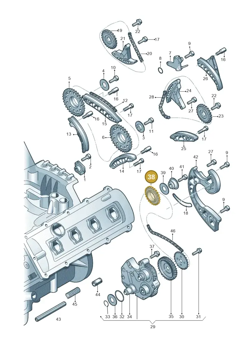 079109570AD — Audi Q7 qu. 3.0 TDI (2009-2015) diagram 291109620, position 38
