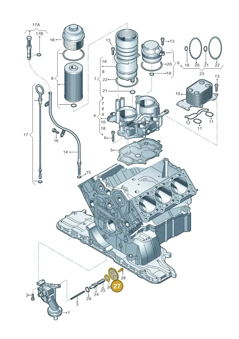 079109570AP — Audi A4 Av. Allroad (2008-2016) diagram 291115500, position 27
