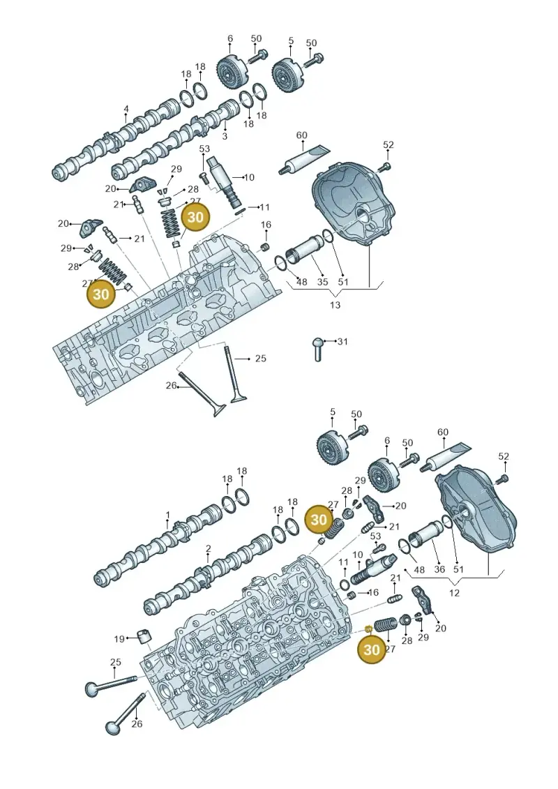 079109675A — Audi A8L qu. 3.0 TDI (2013-2018) diagram 771109150, position 30