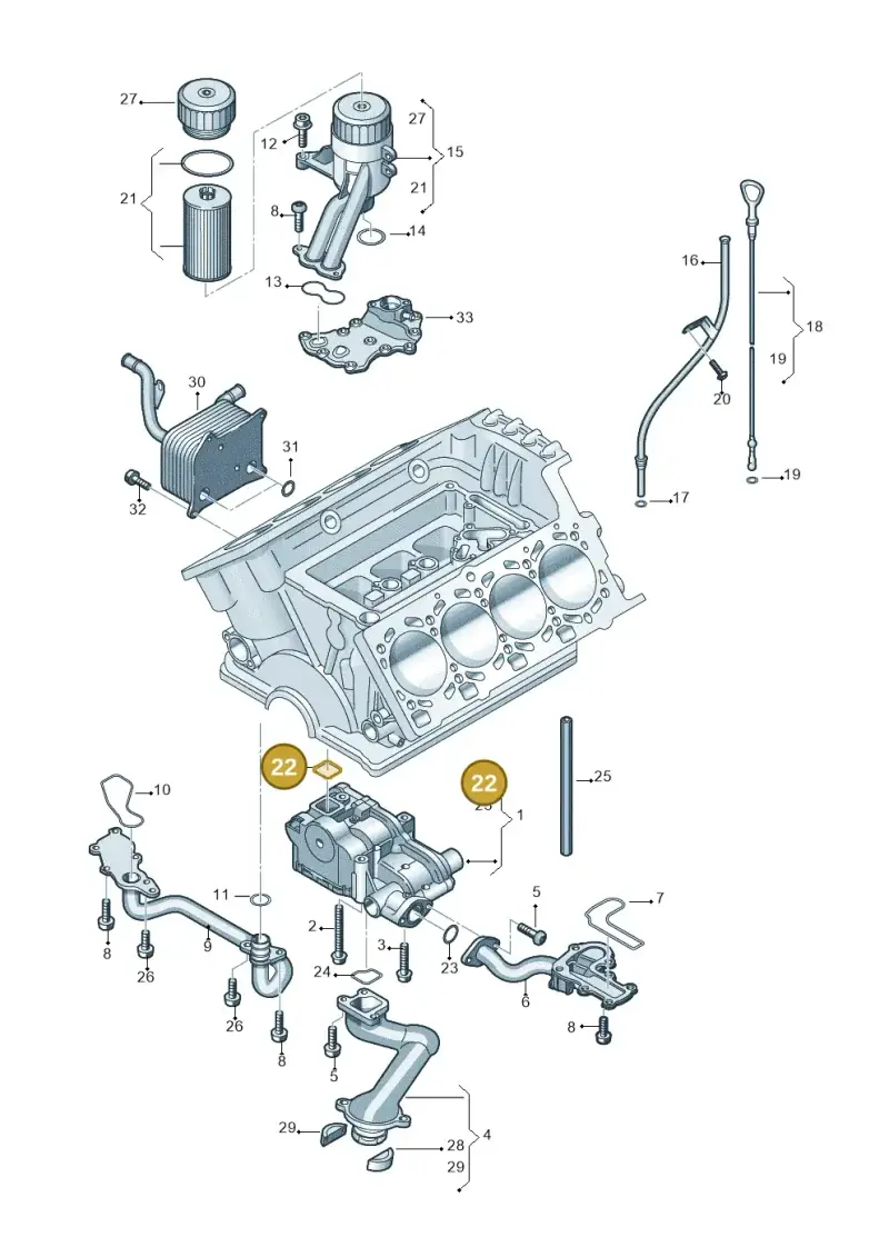 079115131 — Audi Q7 qu. 3.0 TDI (2009-2015) diagram 493115200, position 22