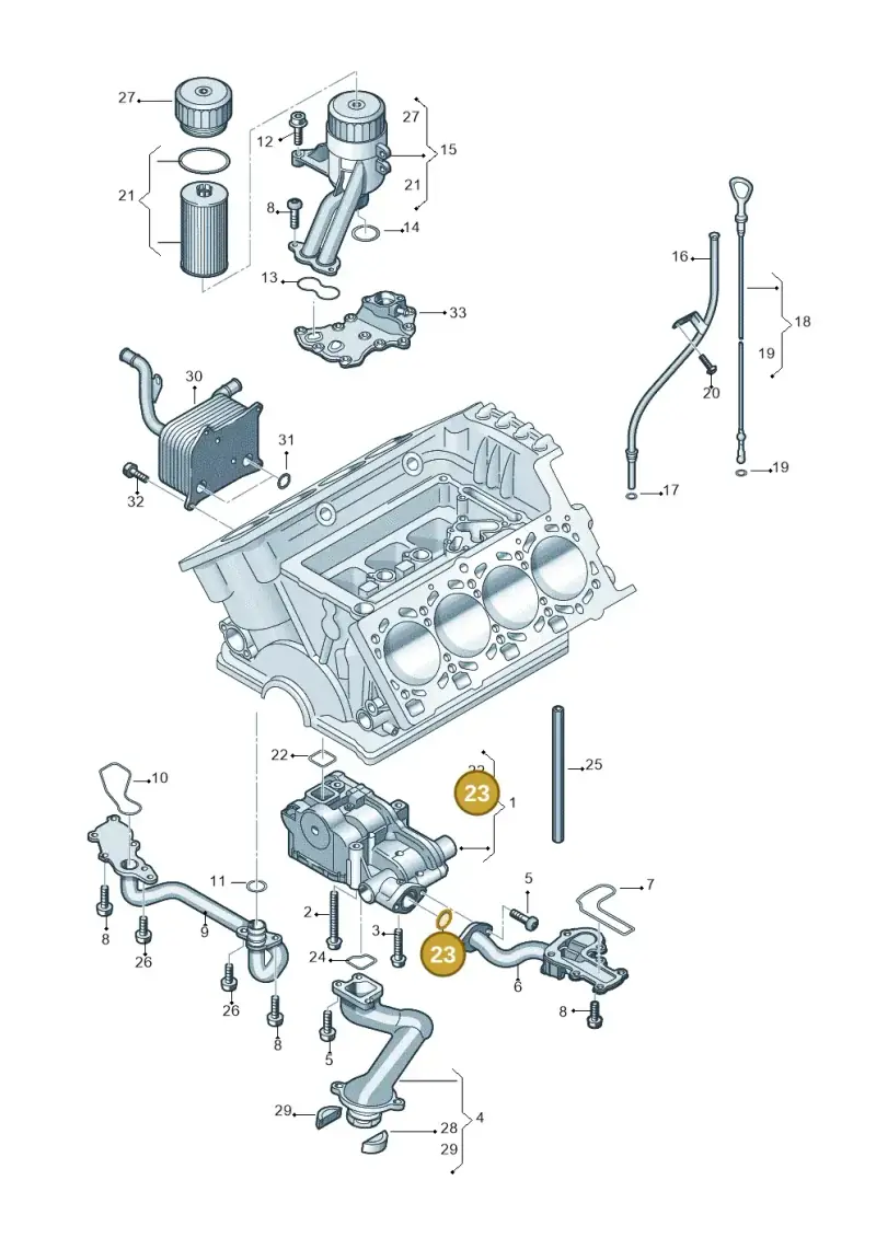 079115131A — Audi Q7 qu. 3.0 TDI (2009-2015) diagram 493115200, position 23