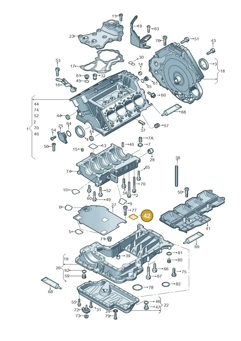 079115131 — Audi R8 qu. 5.2 (2012-2015) diagram 618103000, position 42