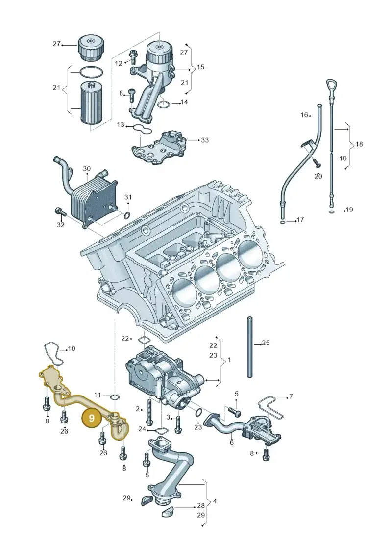 079115278Q — Audi Q7 qu. 3.0 TDI (2009-2015) diagram 493115200, position 9