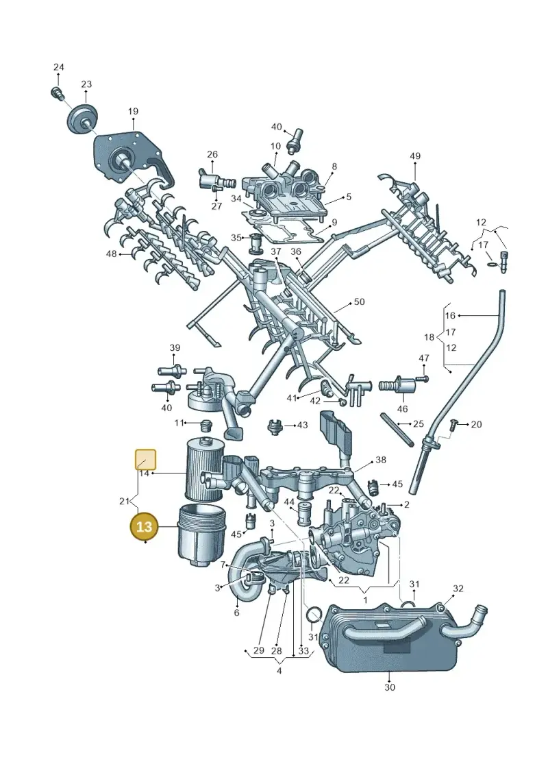 079115433C — Audi A7 Sportback (2014-2018) diagram 717115100, position 13
