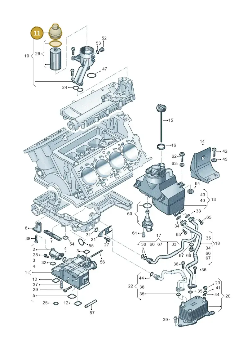 079115433D — Audi R8 qu. 5.2 (2012-2015) diagram 752115010, position 11