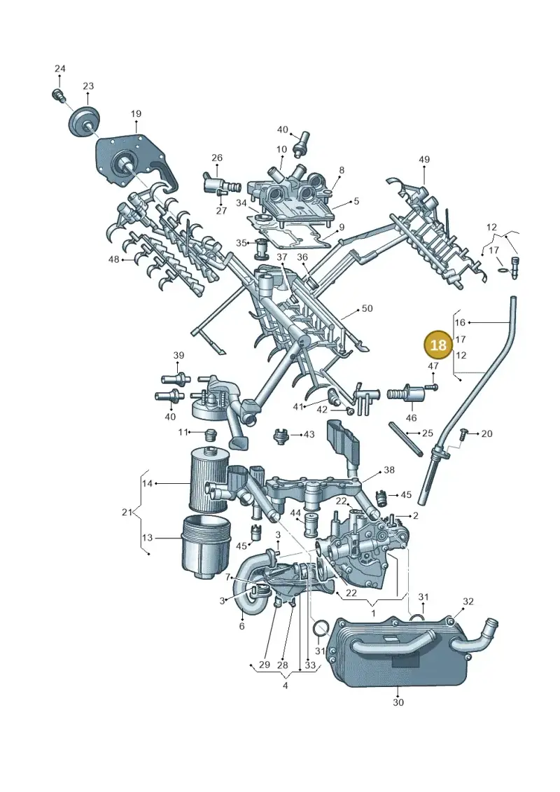 079115607BC — Audi A7 Sportback (2014-2018) diagram 717115100, position 18