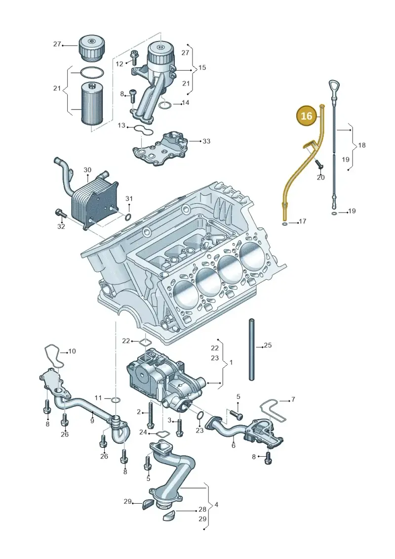 079115630P — Audi Q7 qu. 3.0 TDI (2009-2015) diagram 493115200, position 16