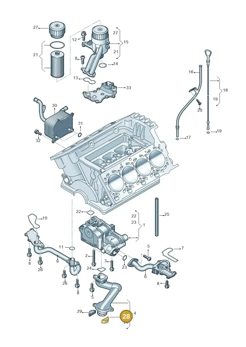 079115638C — Audi Q7 qu. 3.0 TDI (2009-2015) diagram 493115200, position 28