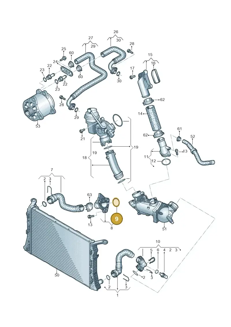 079121043A — Audi RS6 Avant (2013-2018) diagram 758121220, position 9
