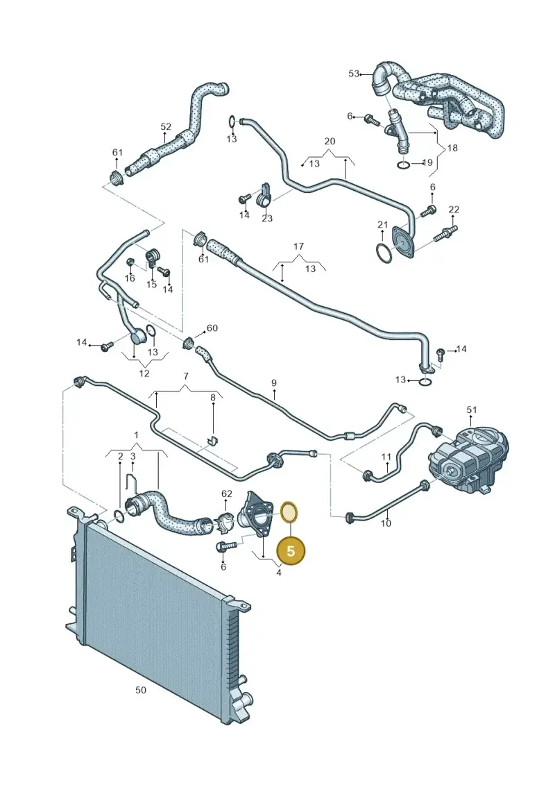 079121043A — Audi A7 Sportback (2014-2018) diagram 711121500, position 5