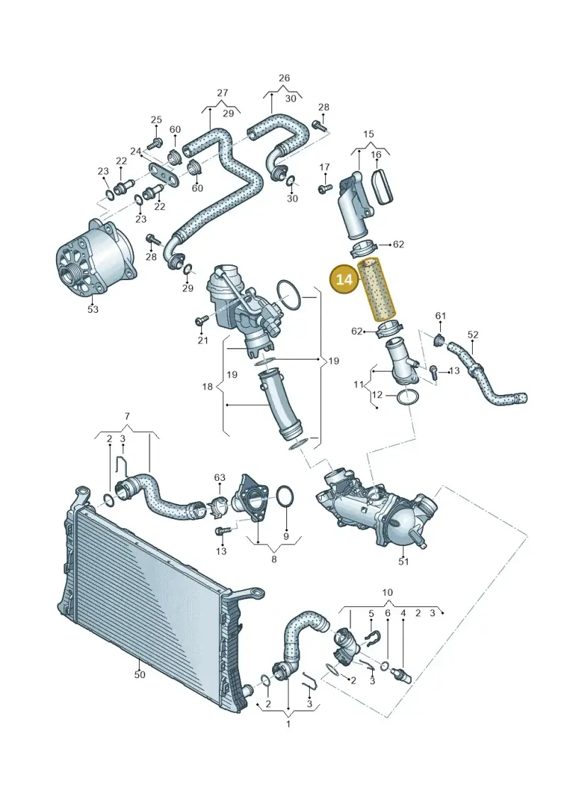 079121057AF — Audi RS6 Avant (2013-2018) diagram 758121220, position 14
