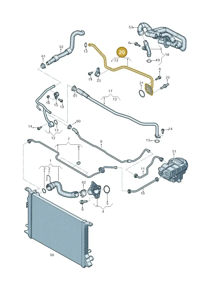 079121071CM — Audi A7 Sportback (2014-2018) diagram 711121500, position 20