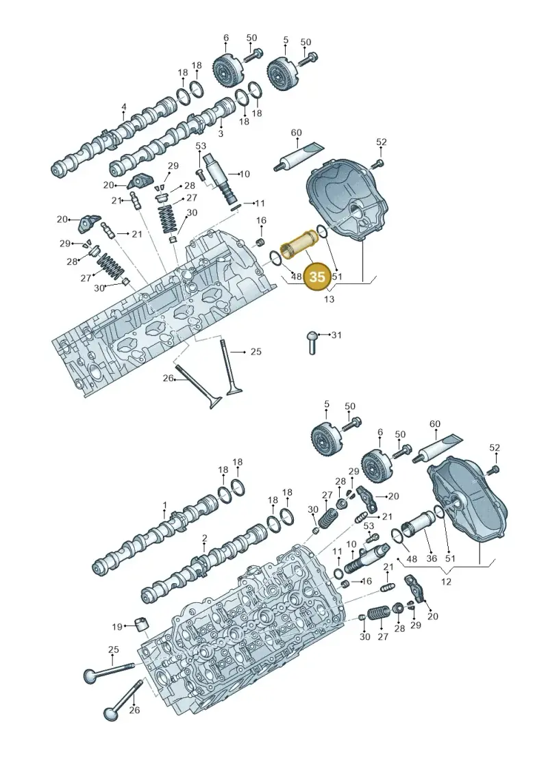 079121071CR — Audi A8L qu. 3.0 TDI (2013-2018) diagram 771109150, position 35