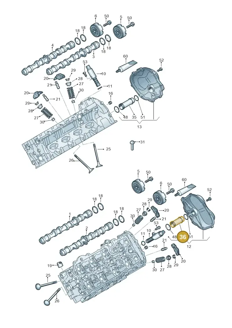079121071DA — Audi A8L qu. 3.0 TDI (2013-2018) diagram 771109150, position 36
