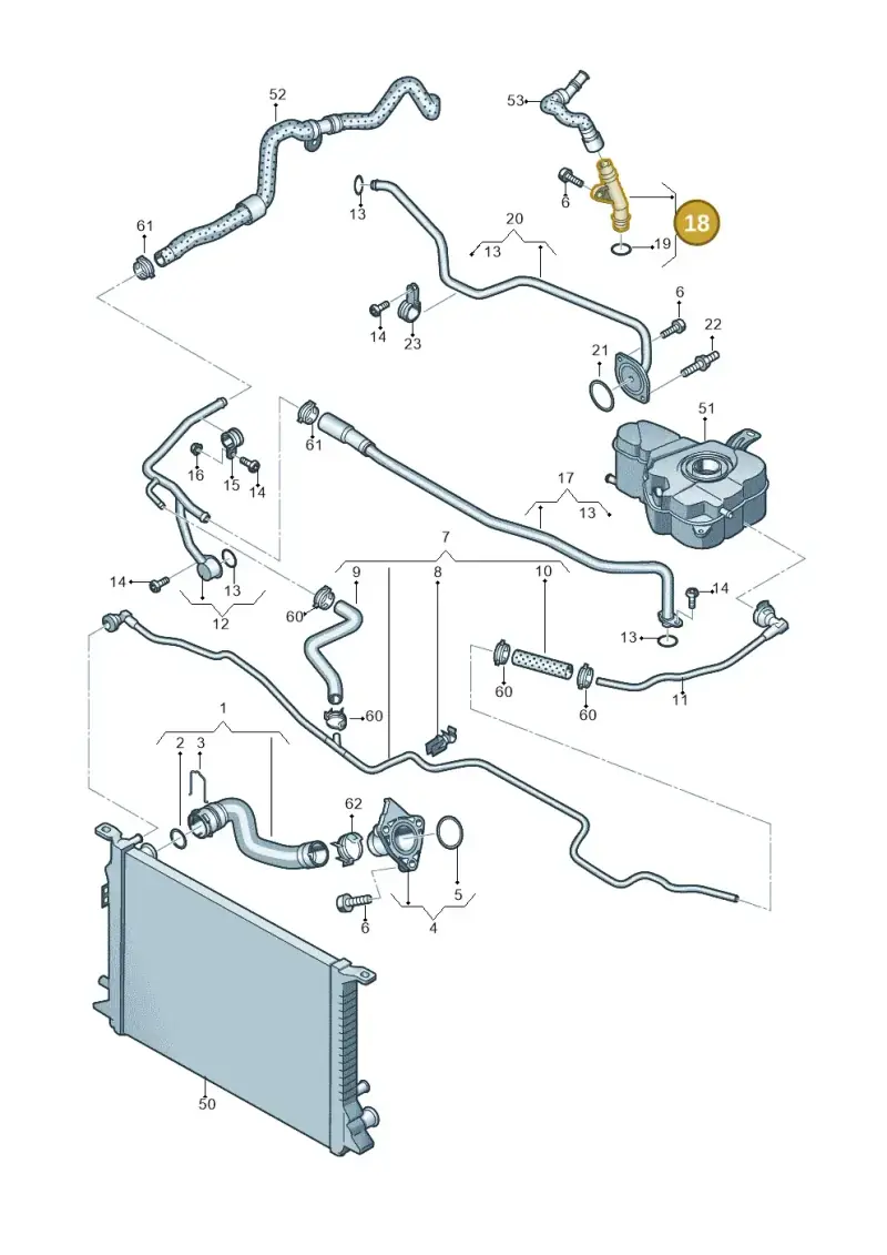 079121075E — Audi A8L qu. 3.0 TDI (2013-2018) diagram 696121500, position 18