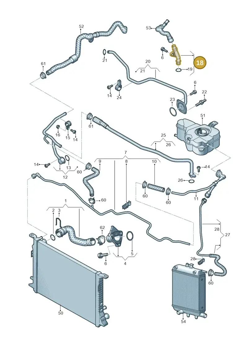 079121075E — Audi A8L qu. 3.0 TDI (2013-2018) diagram 771121400, position 18