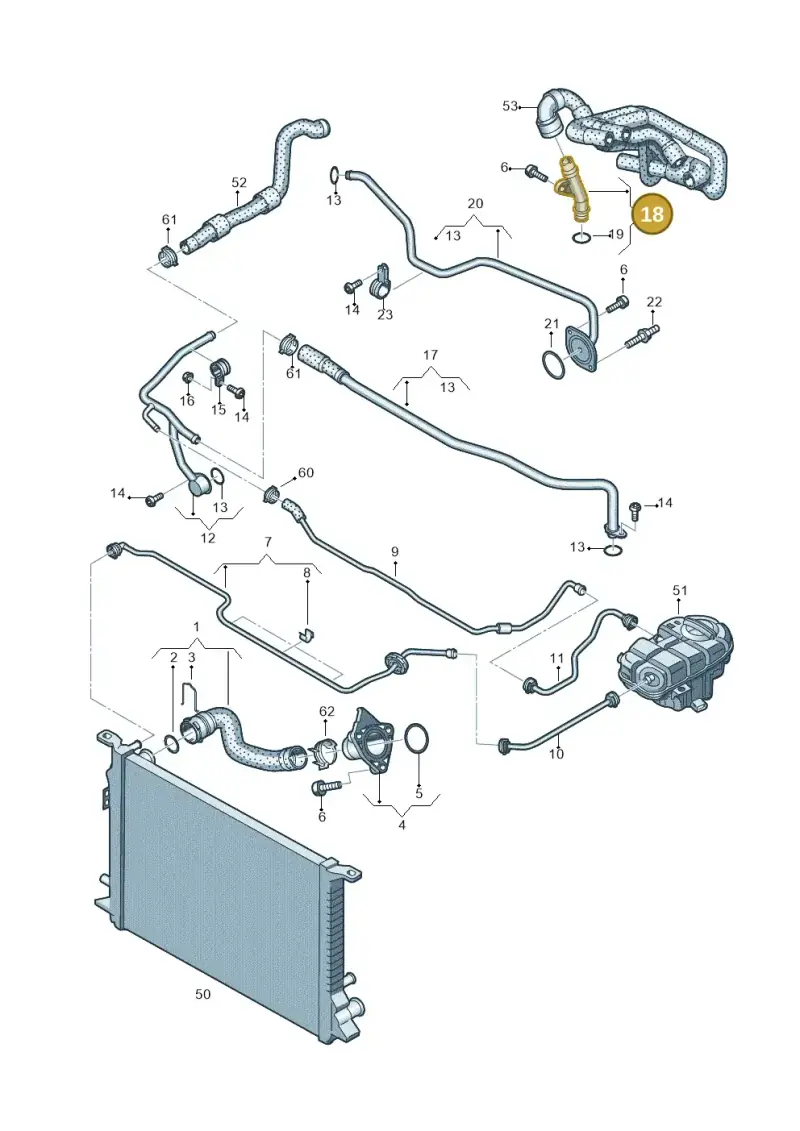 079121075E — Audi A7 Sportback (2014-2018) diagram 711121500, position 18