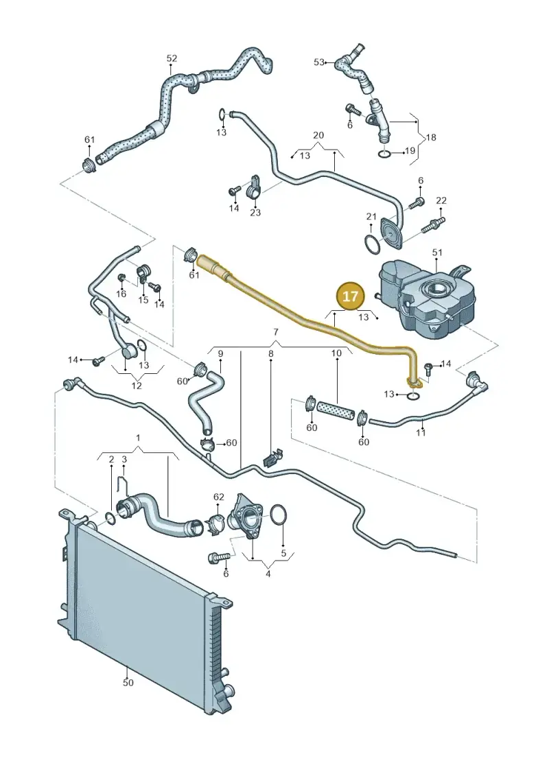 079121083H — Audi A8L qu. 3.0 TDI (2013-2018) diagram 696121500, position 17
