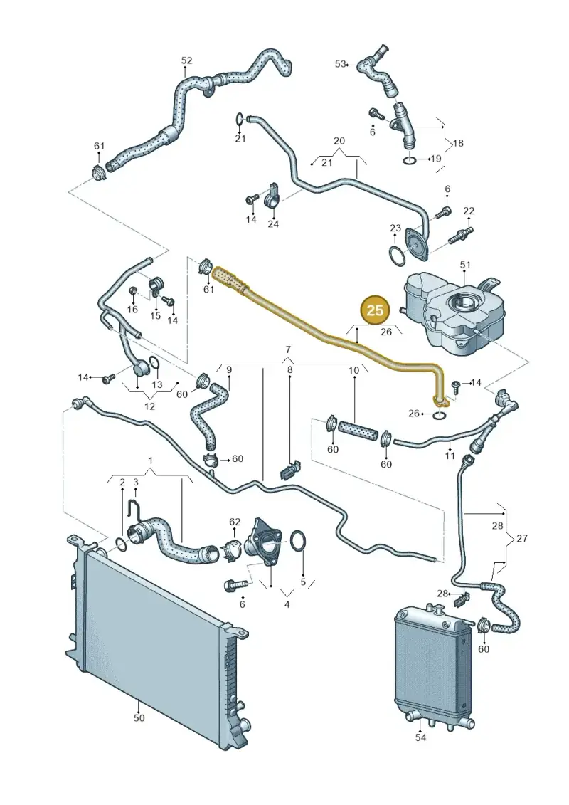 079121083H — Audi A8L qu. 3.0 TDI (2013-2018) diagram 771121400, position 25