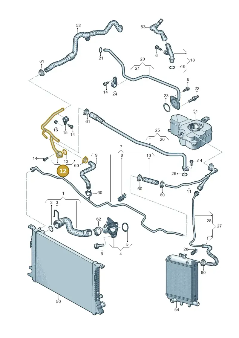079121085N — Audi A8L qu. 3.0 TDI (2013-2018) diagram 771121400, position 12