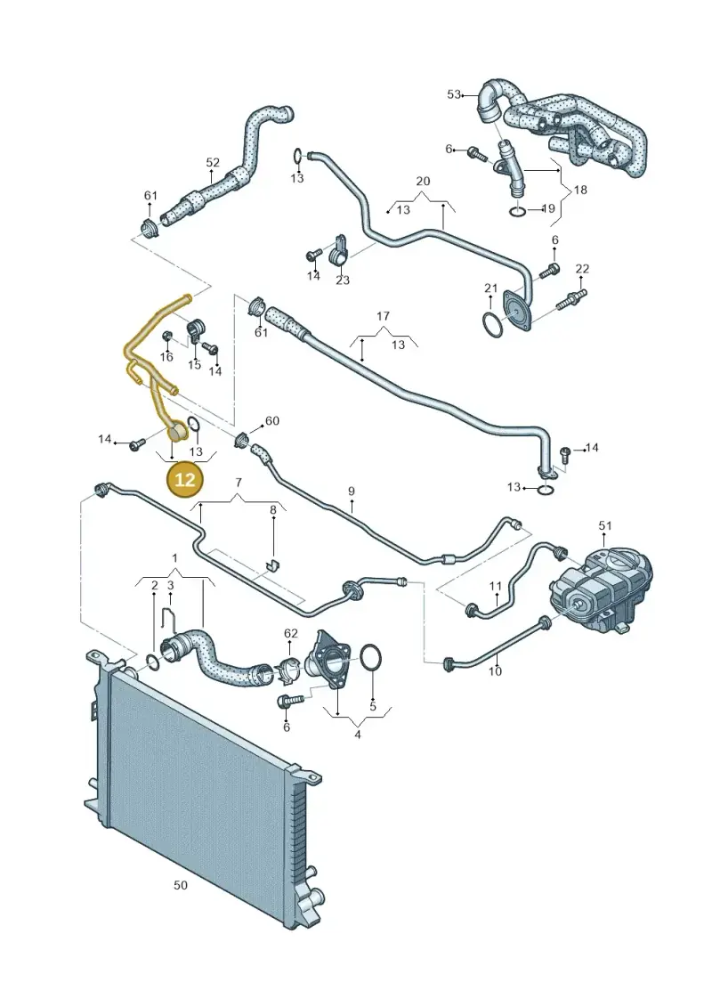079121085N — Audi A7 Sportback (2014-2018) diagram 711121500, position 12