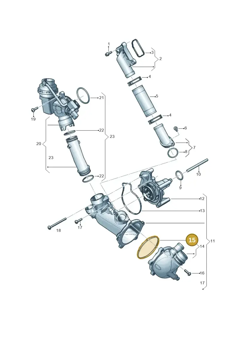 079121119J — Audi A7 Sportback (2014-2018) diagram 696121070, position 15