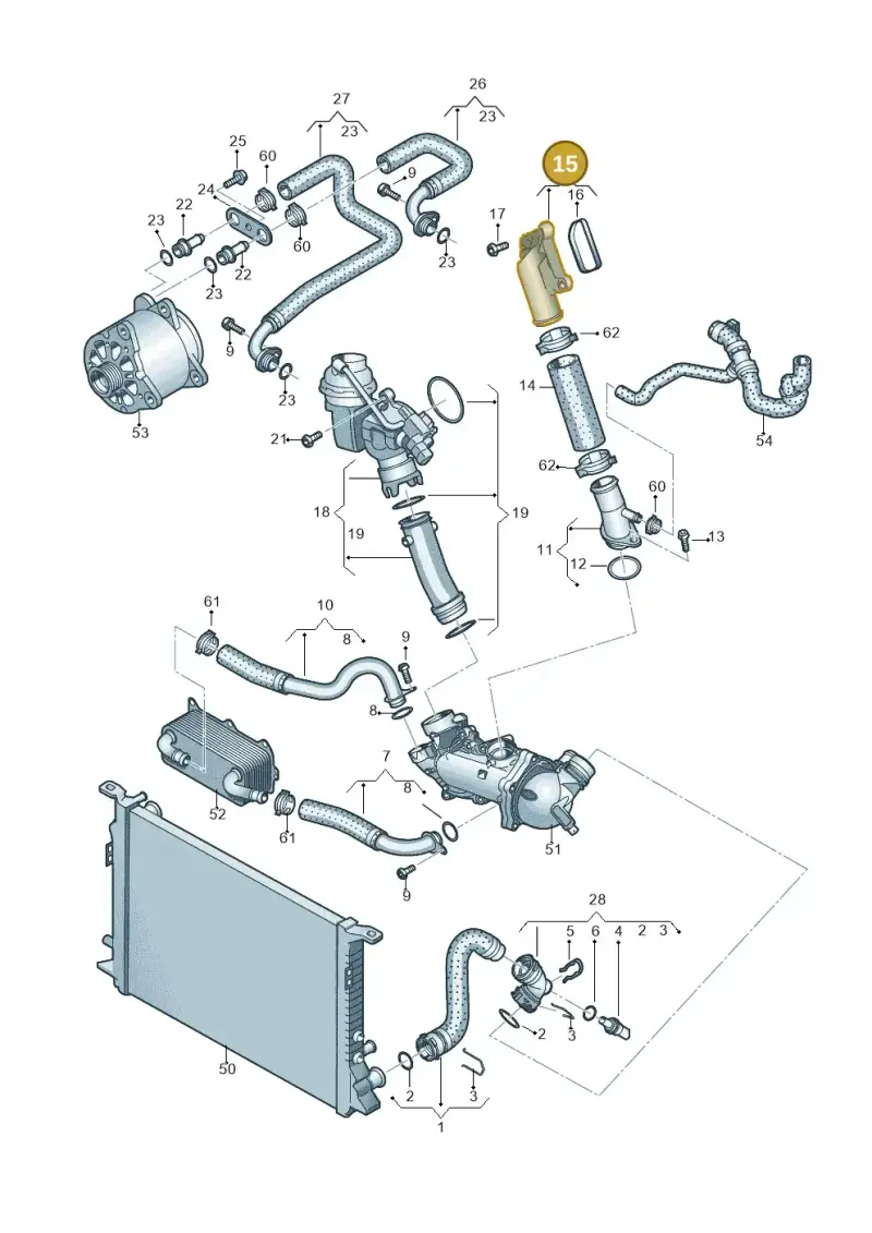 079121127E — Audi A7 Sportback (2014-2018) diagram 711121510, position 15