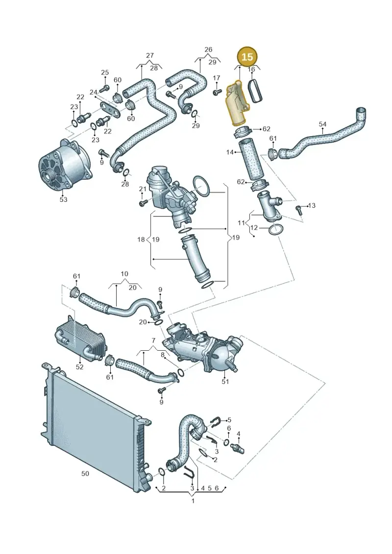 079121127E — Audi A8L qu. 3.0 TDI (2013-2018) diagram 771121410, position 15