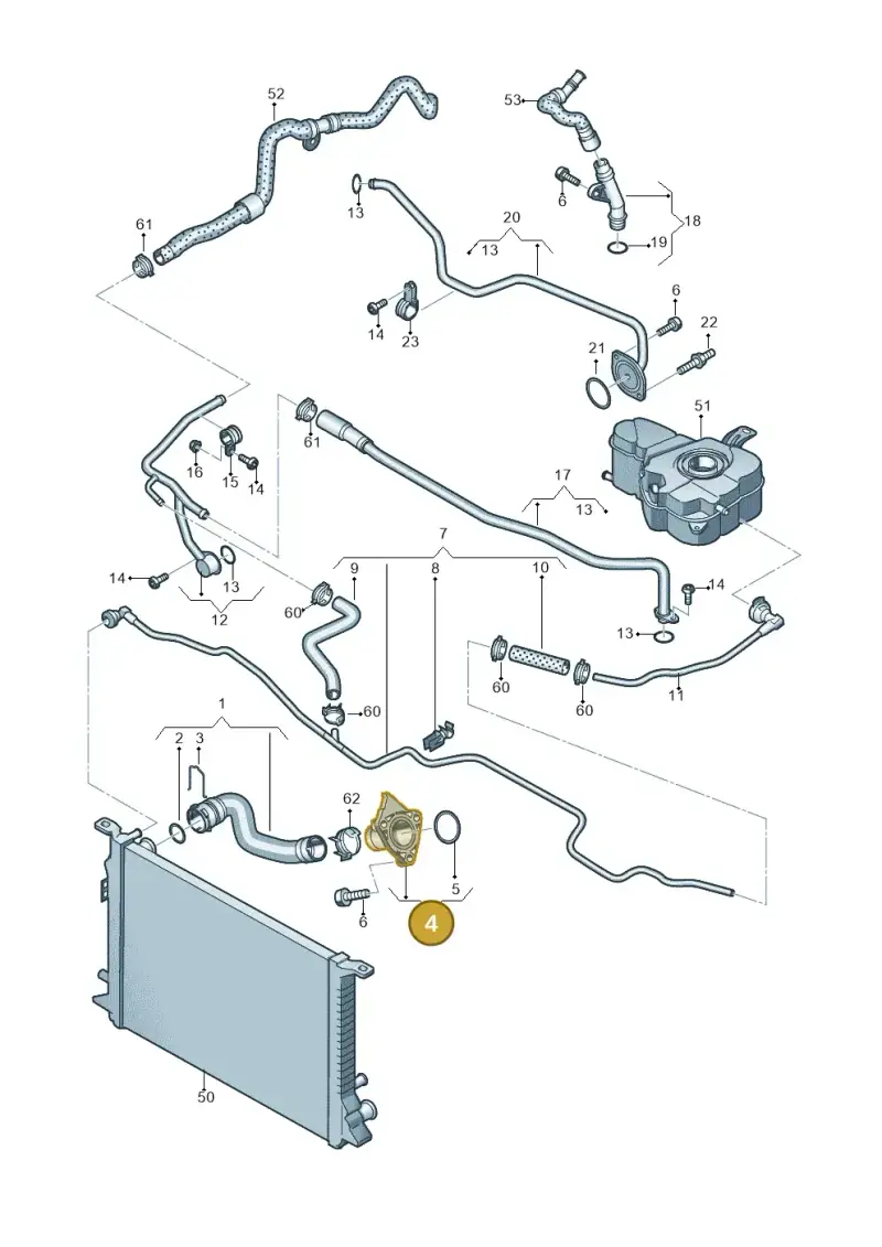 079121137M — Audi A8L qu. 3.0 TDI (2013-2018) diagram 696121500, position 4
