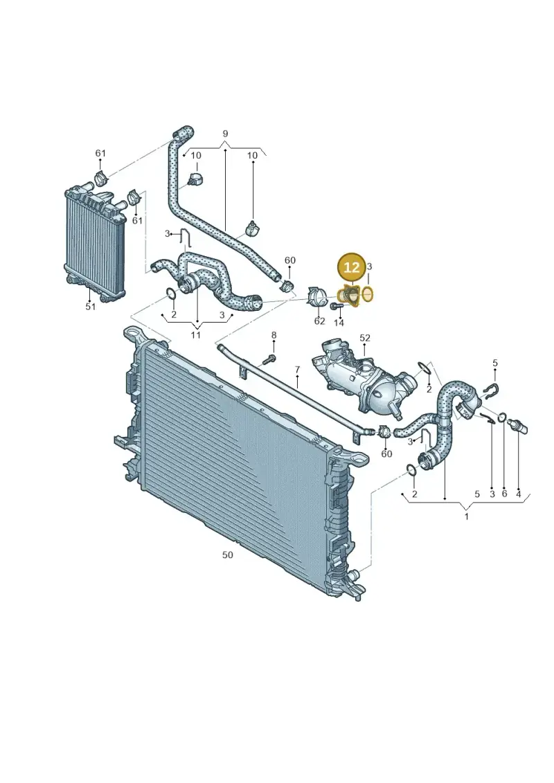 079121137M — Audi A8L qu. 3.0 TDI (2009-2014) diagram 696121570, position 12