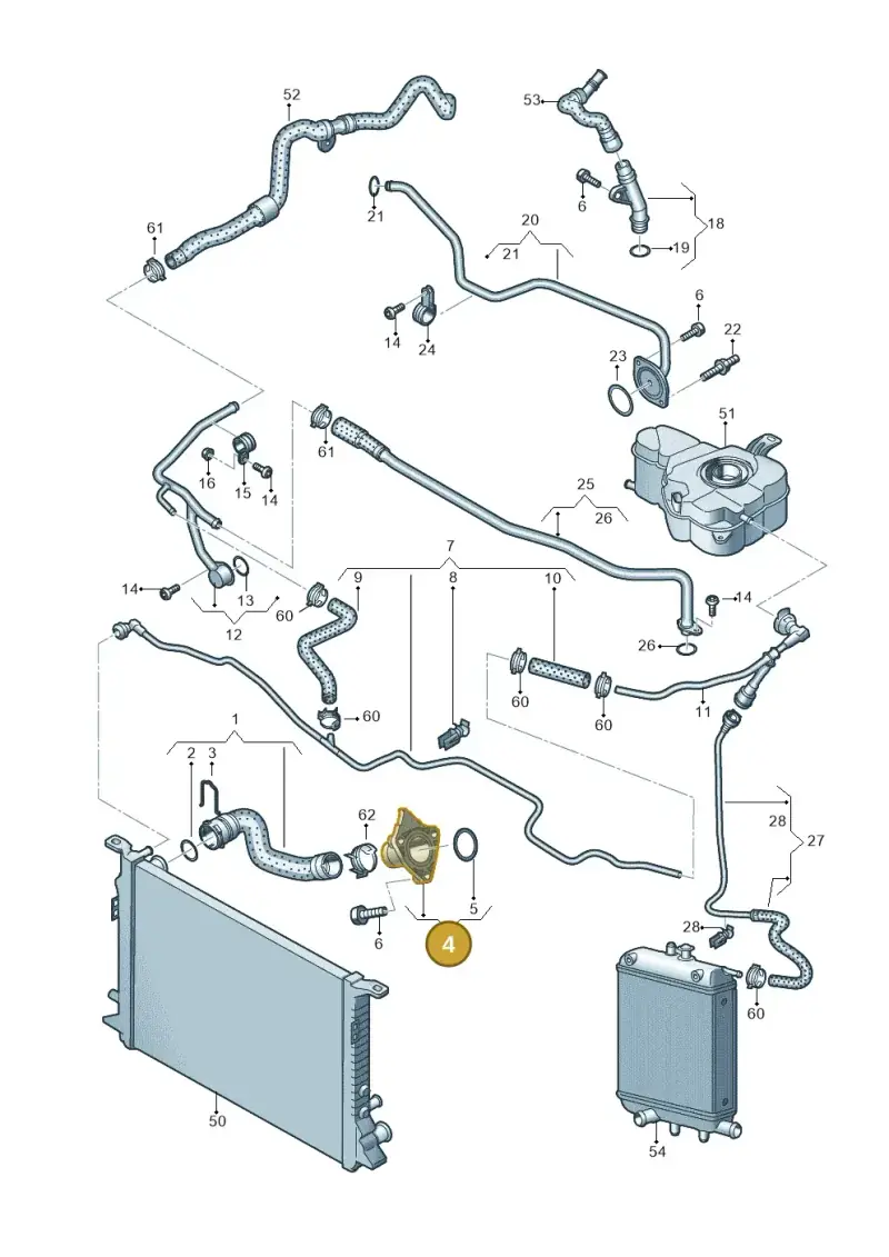 079121137M — Audi A8L qu. 3.0 TDI (2013-2018) diagram 771121400, position 4