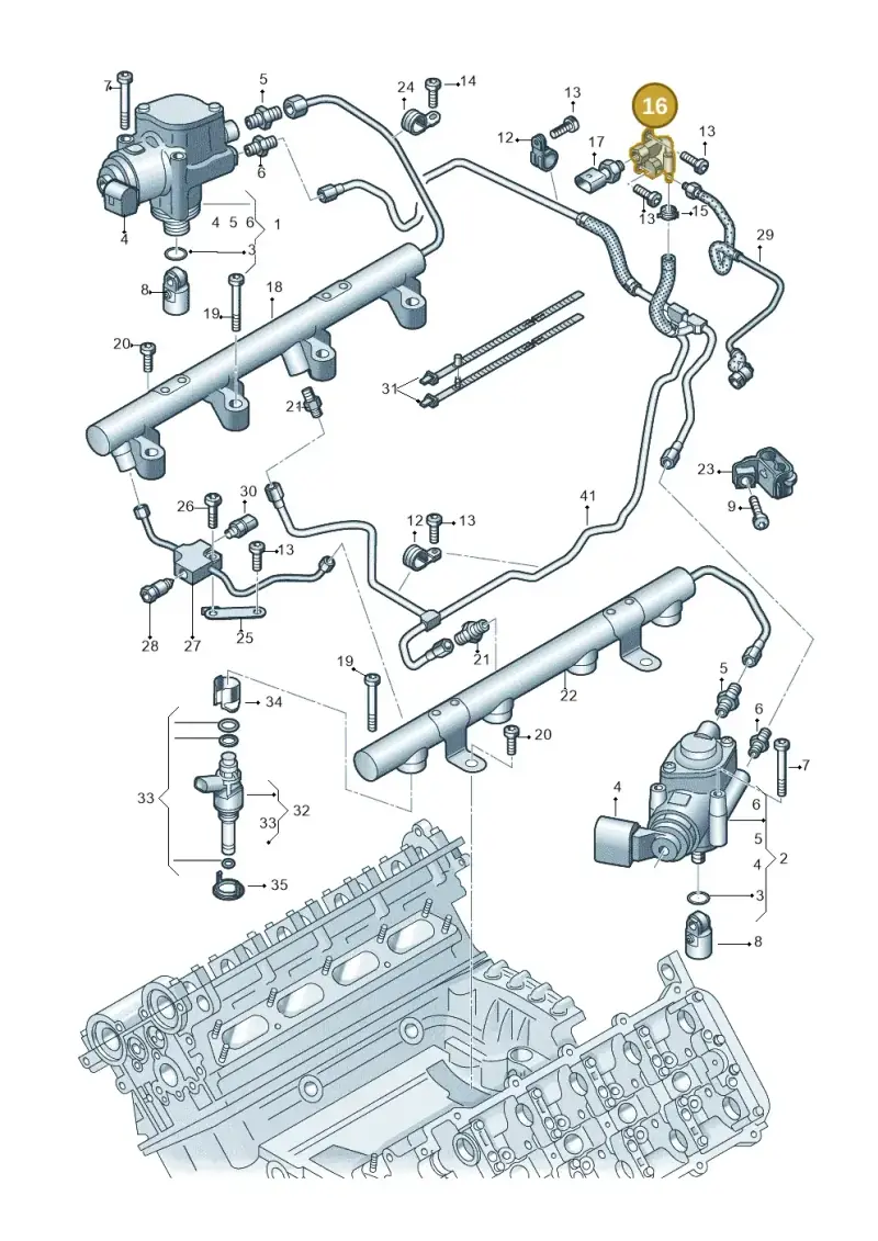 079127503AD — Audi R8 qu. 5.2 (2012-2015) diagram 752133200, position 16