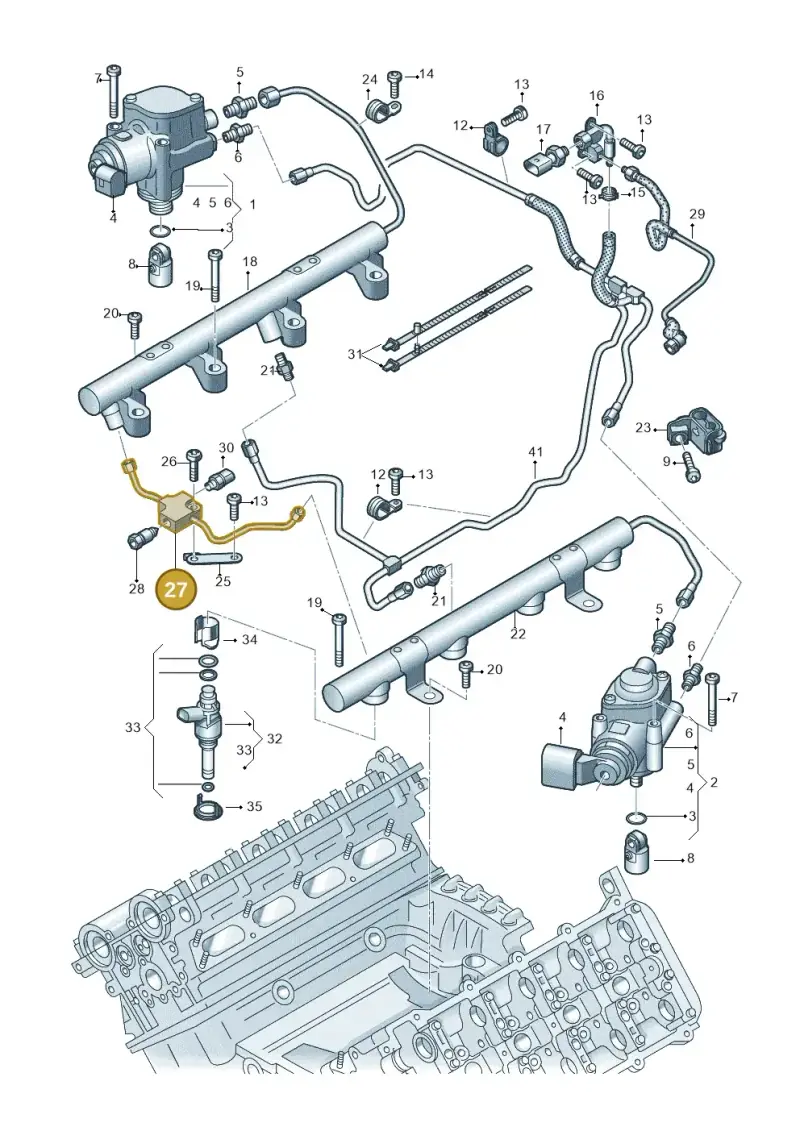 079127507AC — Audi R8 qu. 5.2 (2012-2015) diagram 752133200, position 27
