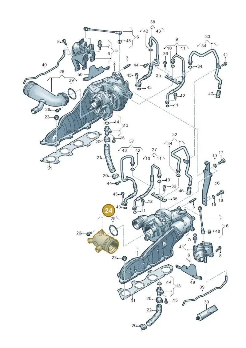 079129571P — Audi A7 Sportback (2014-2018) diagram 696145250, position 24