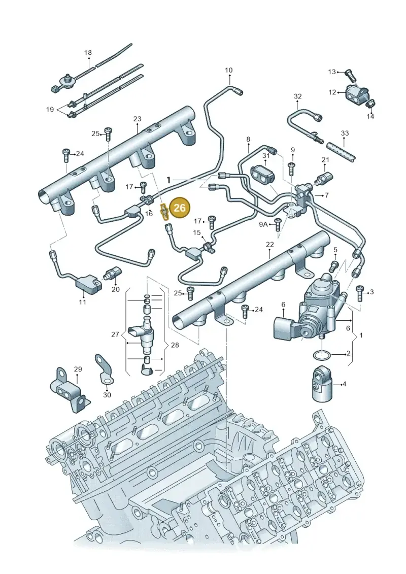 079130757 — Audi RS4 Cabrio qu.    08> (2007-) diagram 473133500, position 26