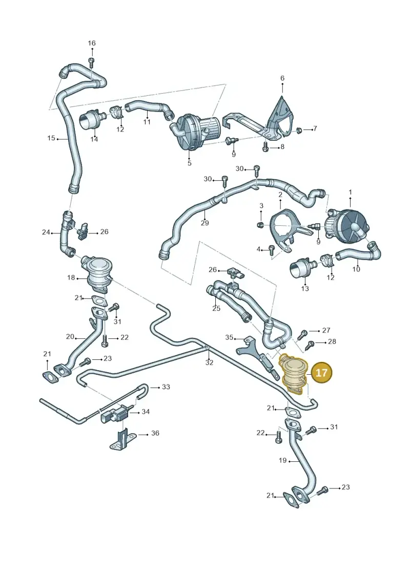 079131101AP — Audi R8 qu. 5.2 (2012-2015) diagram 618131300, position 17