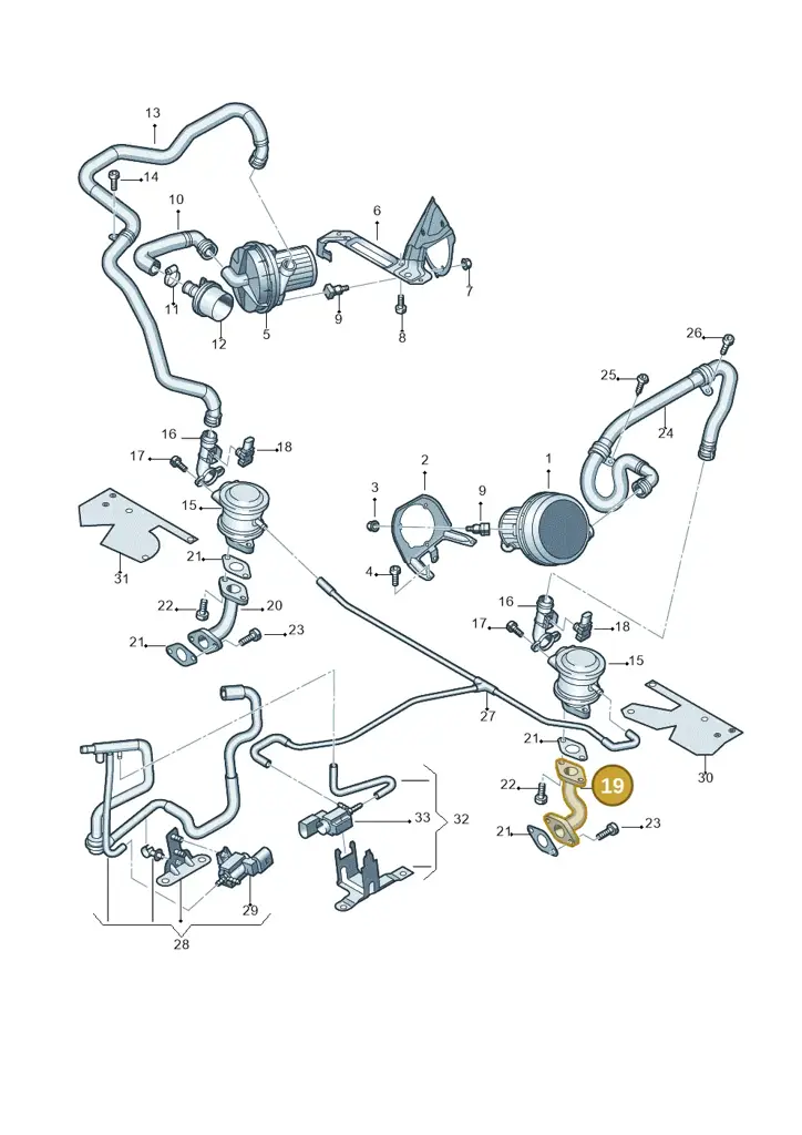 079131166AC — Audi RS4 Av. qu. 4.2 (2012-2015) diagram 618131350, position 19