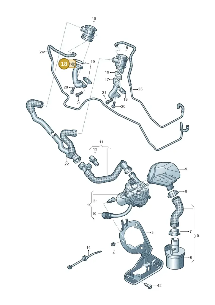 079131166AR — Audi RS6 Avant (2013-2018) diagram 711131400, position 18