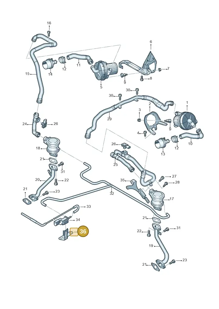 079131327 — Audi R8 qu. 5.2 (2012-2015) diagram 618131300, position 36