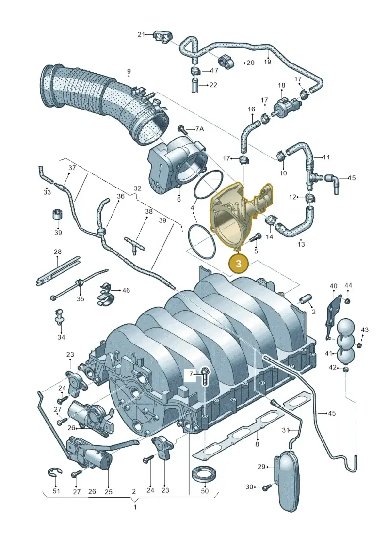 079133021C — Audi A5/S5 Coupe       08> (2007-) diagram 603133820, position 3