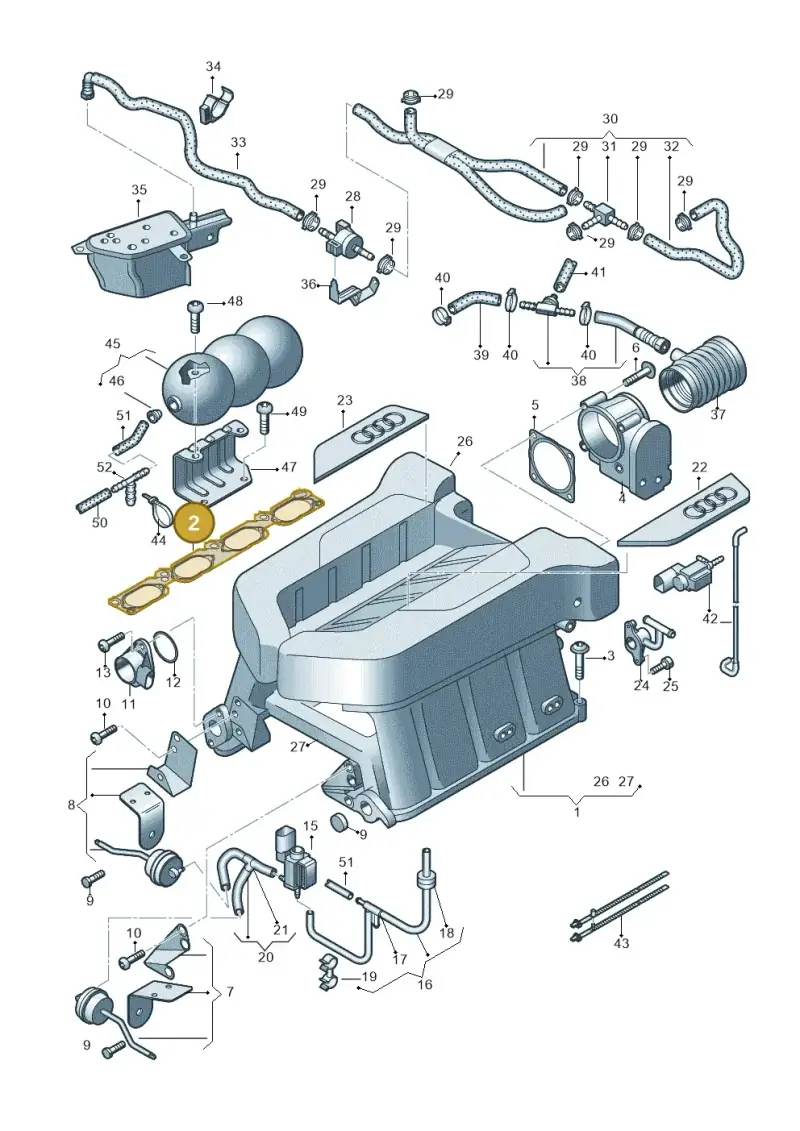 079133074B — Audi R8                08> (2007-) diagram 618133100, position 2