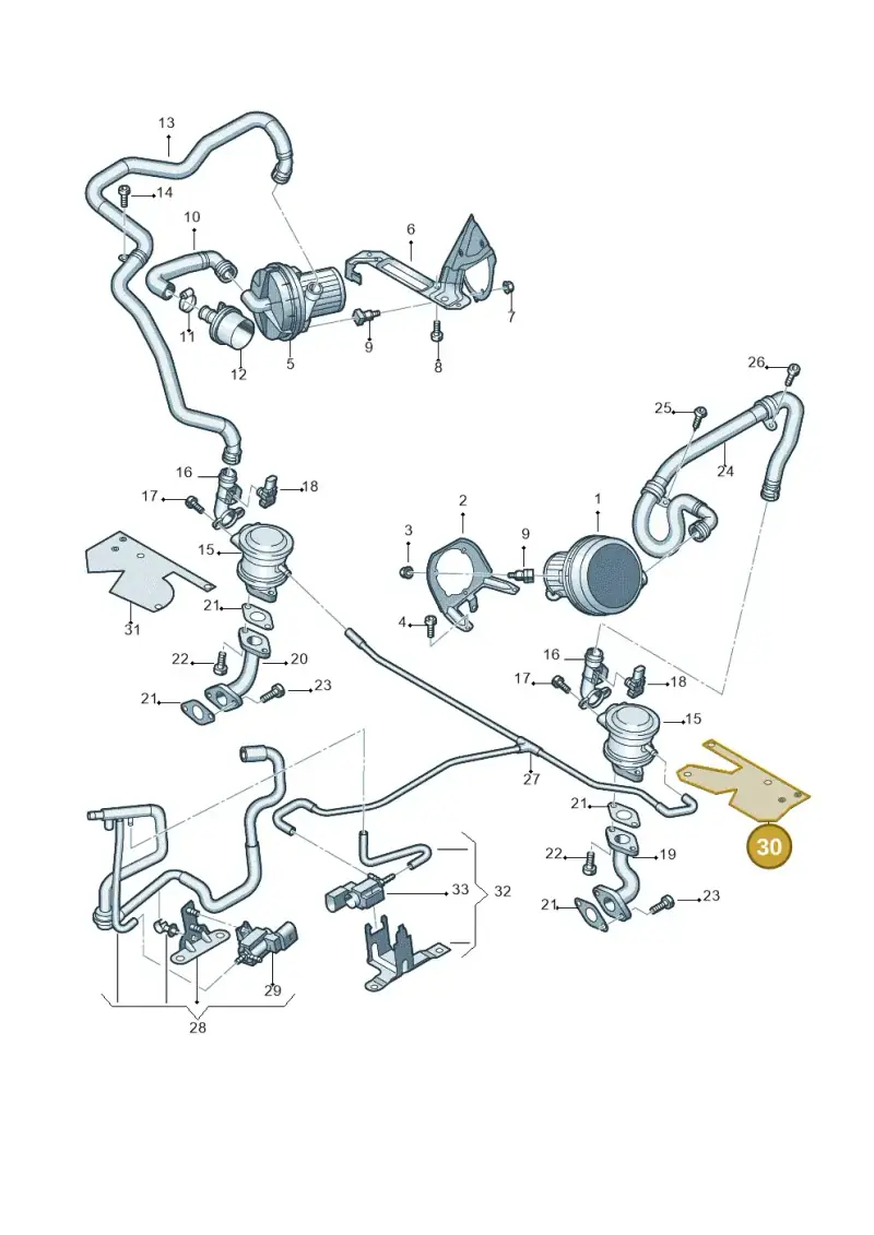 079133105B — Audi RS4 Av. qu. 4.2 (2012-2015) diagram 618131350, position 30